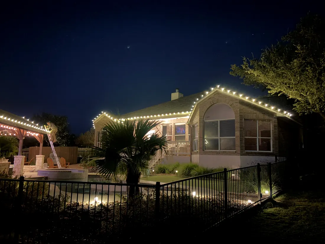 Arched gable and pool house